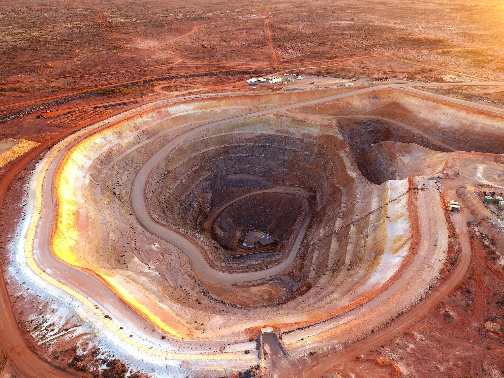 Drone image of a gold mine