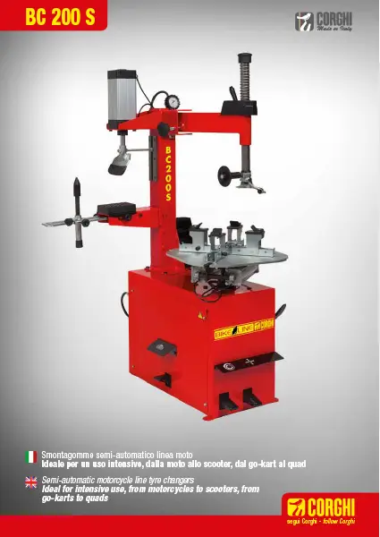 CORGHI BC200S – MOTORCYCLE TYRE CHANGER