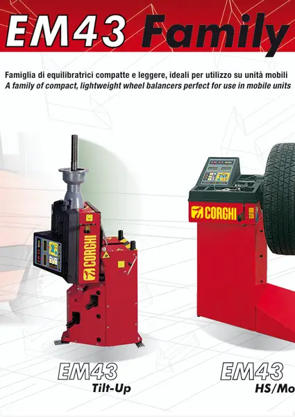 CORGHI E43HS/EM43TILT – WHEEL BALANCER