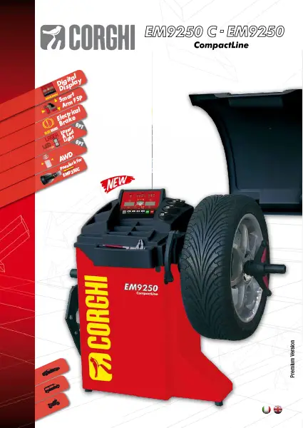 CORGHI EM9250 – COMPACTLINE – WHEEL BALANCER