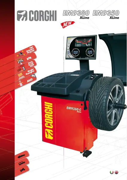CORGHI EM9350 XLINE/EM9380 XLINE – WHEEL BALANCER