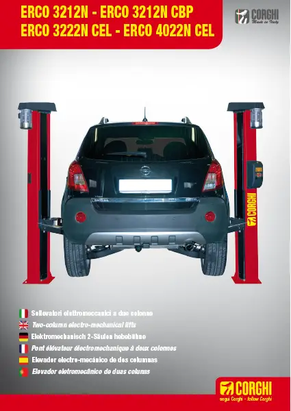 CORGHI ERCO 3212,3222,4022 – TWO POST LIFTS