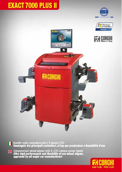 CORGHI EXACT 7000PLUS II – WHEEL ALIGNER