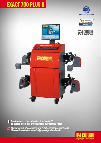 CORGHI EXACT 700PLUS II – WHEEL ALIGNER