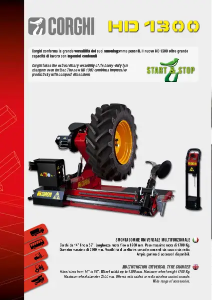 CORGHI HD1300 – TRUCK WHEEL BALANCER