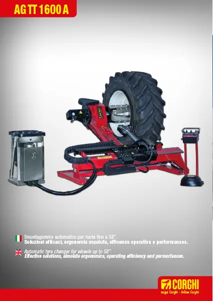 CORGHI AGTT1600A – TRUCK TYRE CHANGER